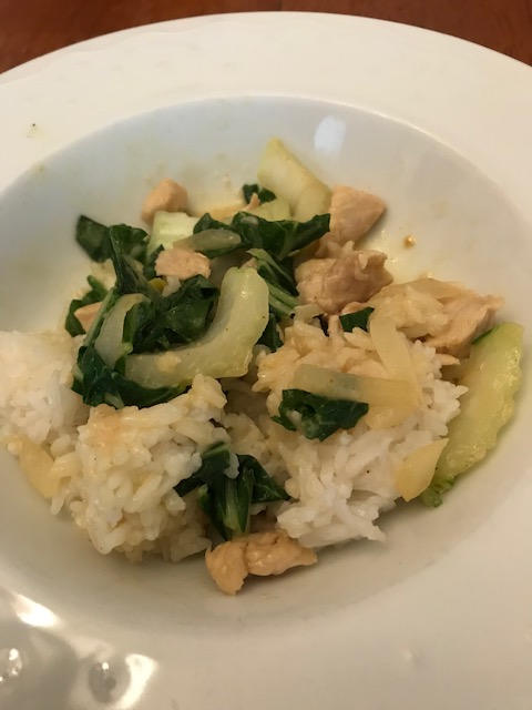 chicken bokchoy curry