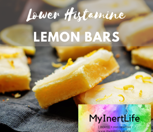 lower histamine lemon bars